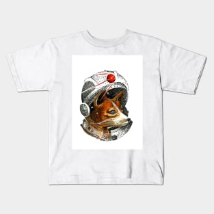 Dogs being man's best friend, The first cosmonaut,  Strelkaa, Space, Galaxy, Universe, Print Art Kids T-Shirt